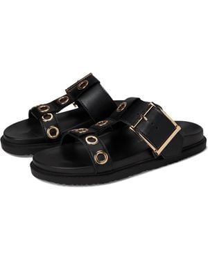 Chinese Laundry Rozalia Sandals Leather Slip On Slide Hawk2005 - Black