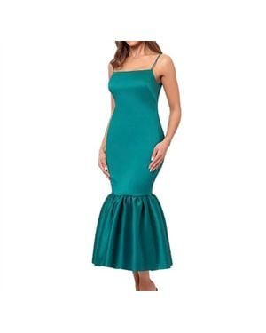 Betsy & Adam Flounce Hem Midi Dress - Green