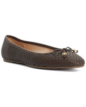 Dune Harries Leather Ballerina - Brown