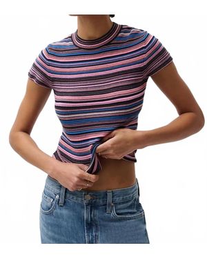 Pistola Selene Short-Sleeve Sweater - Purple