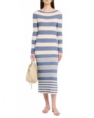 Guest In Residence Striped Polo Dress - Blue