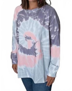 Shirley Stone Sassy Swirl Tie Dye Tunic - Blue