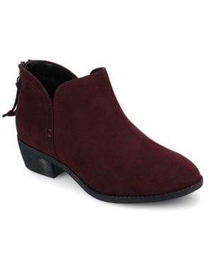 Journee Collection Wide Width Livvy Booties - Red