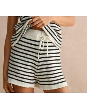 Miou Muse Striped Knitted Shorts - Multicolor
