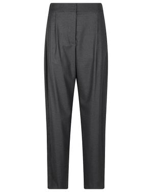 ERMANNO FIRENZE Relaxed-Fit Tapered-Leg Loose Pants - Gray