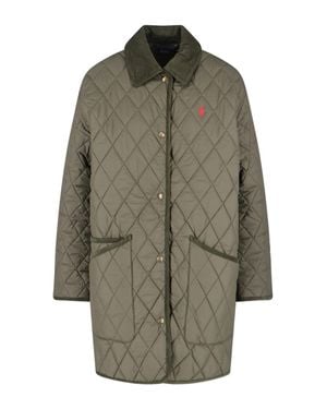 Polo Ralph Lauren Quilted Velvet Collar Recycled Jacket - Gray