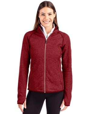 Cutter & Buck Mainsail Sweater-Knit Full Zip Jacket - Red
