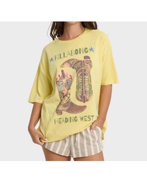 Billabong Ready To Roam Short Sleeve Knit T-Shirt - Yellow