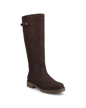 Journee Collection Journee Zemmie Knee High Wide-Calf Casual Quilted Boots - Brown