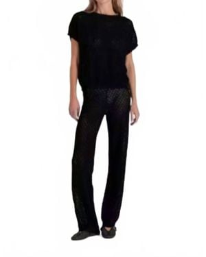 Sundays Lace Jense Short Sleeve Top - Black