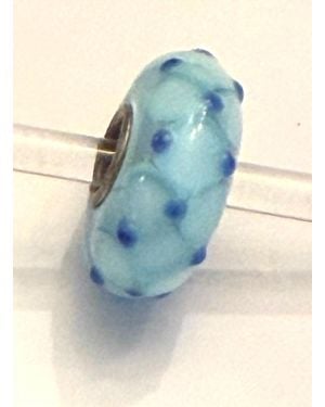 Trollbeads Universal Unique Bead Charm With Raised Dots - Blue