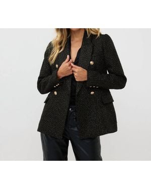 EsQualo Brigida Boucle Blazer - Black