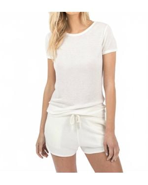 LEIMERE Feather Tee - White