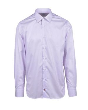 Carrel Lilac Striped Cotton Shirt - Purple