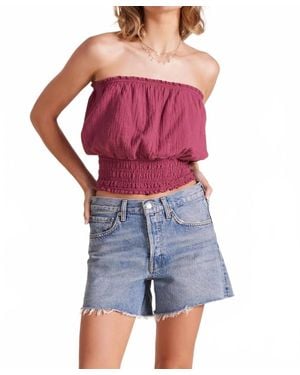 Bobi Smoked Tube Top - Red