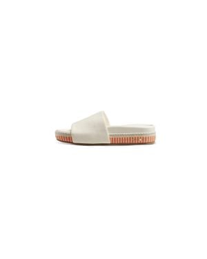 Beek Pelican Textile Leather Platform Sandals - White