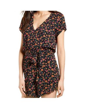 Lost + Wander Party Til Dawn Romper - Black
