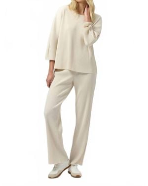 Joseph Ribkoff Relaxed Pleated Pants - Natural