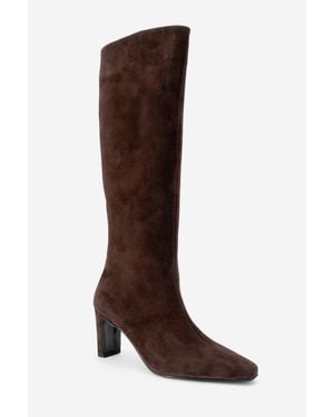 Forever & Always Shoes Velencia Leather Knee High Boot - Brown