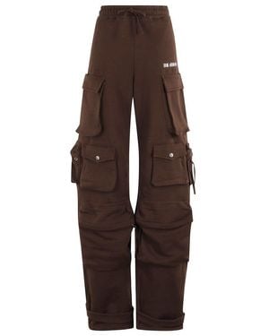 The Attico Relaxed Fit Cargo Long Pants - Brown