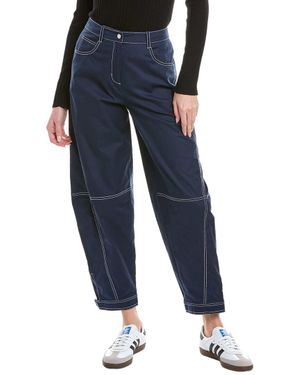 Jonathan Simkhai Kairi Curved Leg Pant - Blue