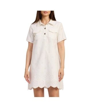 En Saison Courtney Mini Collared Dress - White
