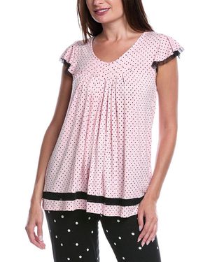 Ellen Tracy Flutter Sleeve Top - Pink
