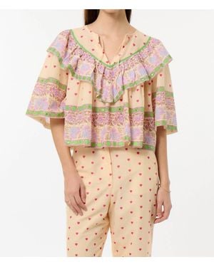 Manoush Hindie Floral Blouse - Natural