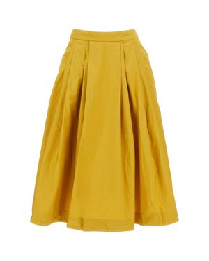 Casey Casey Flared Pleated Skirt - Yellow