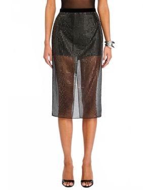retroféte Kitty Embellished Skirt - Black