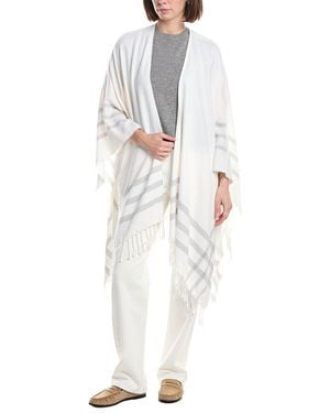 Vince Summer Cashmere-Blend Cape - White