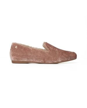 Mave & Chez Audrey Velvet Loafer - White