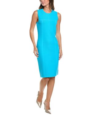St. John Pique Crew Dress - Blue