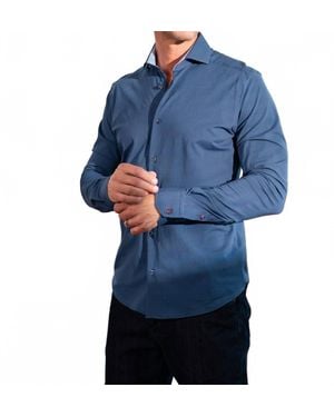 7 Downie St. Amore All Way Stretch Long Sleeve Shirt - Blue