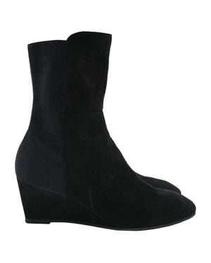 Stuart Weitzman Beatrice Wedge Ankle Boots - Black