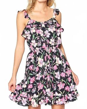 Allie Rose Ali Floral Dress - Black