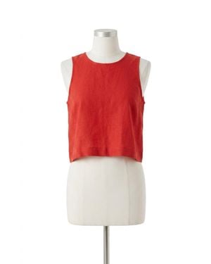 Z Supply Sloane Linen Top - Red
