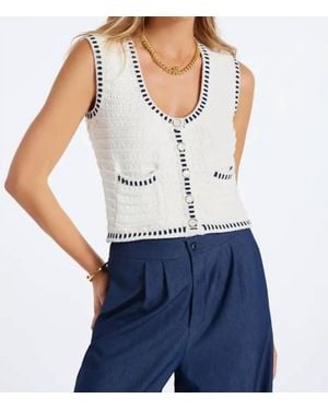 Bishop + Young Luxe Crochet Sweater - Blue