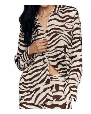 Rails Saige Striped Button-Down Top - Black