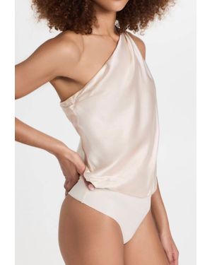 Cami NYC The Hope Silk Sheer Floral Bodysuit in Geranium Size XS