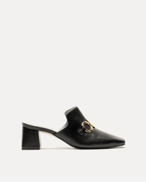 Frances Valentine Natty Mules - White