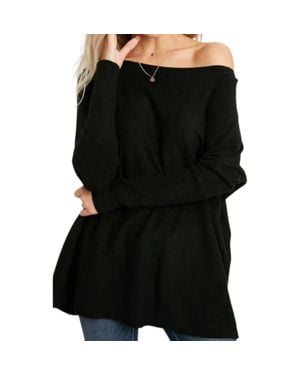 Bluivy Super Soft Cozy Tunic Top - Black