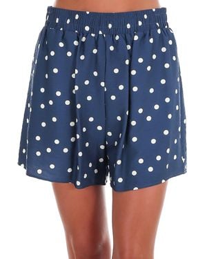 She + Sky Sweet Talk Polka Dot Shorts - Blue