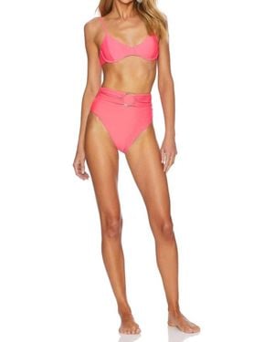 Ellejay Carmen High Waisted Bottom - Red
