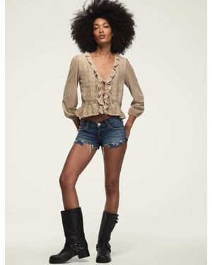 Lucky Brand Mad Happy X Ultra Low Rise Lil Maggie Short - Multicolor
