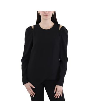 BCBGMAXAZRIA Asymmetric Polyester Off The Shoulder - Black