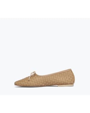 Frēda Salvador Jada Square Toe Ballet Flat - Natural