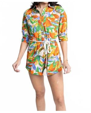 Karlie Tropical Island Romper - Yellow