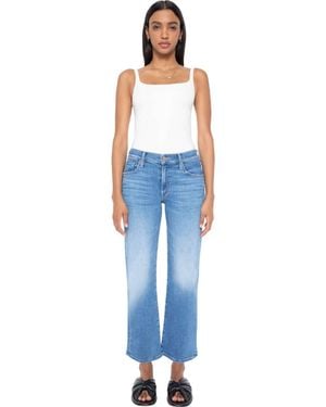 Mother Mid Rise Rambler Straight Leg Jeans - Blue