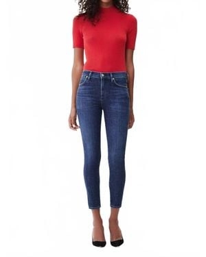 Citizens of Humanity Rocket Crop High Rise Skinny Jeans - Blue